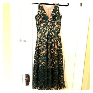 Dress the Population embroidered midi dress